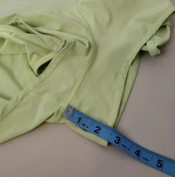 Lululemon Lime Green High-Rise Training Workout Running Athletic Shorts Sz 4 - Picture 11 of 16